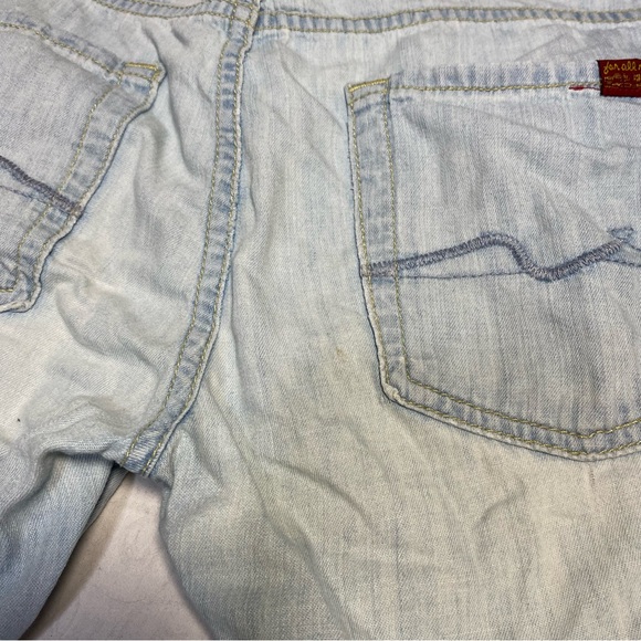 7 for All Mankind Lightweight Jeans LowRise Light Wash Josefina Skinny Boyfriend - Picture 5 of 15